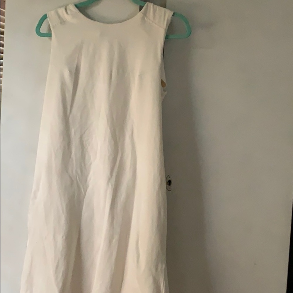 White midi dress